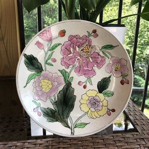 Decorative floral plate - 10.5” diameter